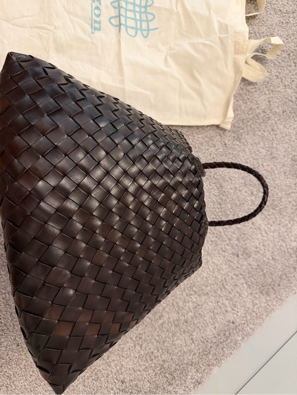 Dragon Diffusion Woven Tote Bag - Dark Brown - Picture 9 of 10